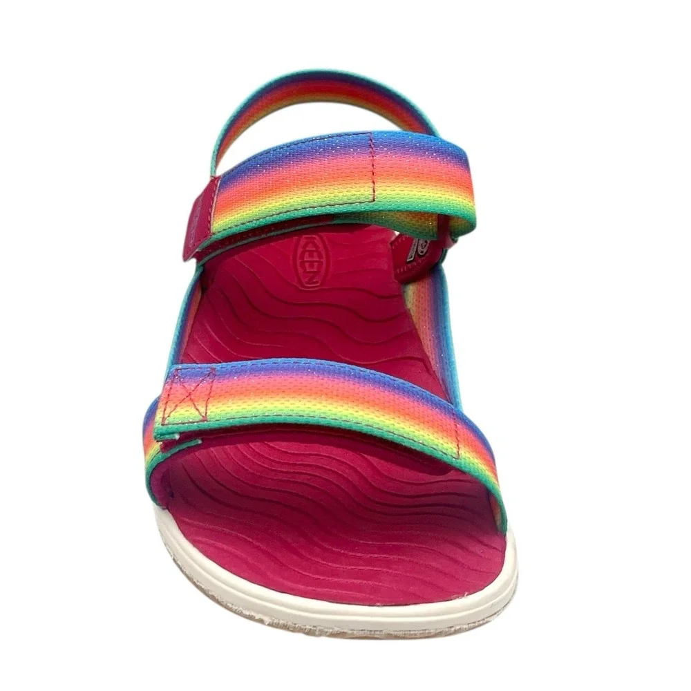 KEEN Youth Girls Elle Backstrap Sandal Size 6/Women's Size 8 Rainbow Adjustable